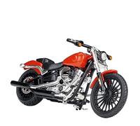 flrian Compatible avec Harley Davidson 1977 FXDL Dyna Low Rider, 2002 FXSTB Night Train, 1: 18 Modèle De Moto À Petite Échelle Mini Vélo Miniature Sculpture Gâteau Ornement Modèles de Motos(Orange)