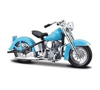 flrian pour Harley Davidson, 1928 JDH Twin Cam, 1953 74FL Hydra Glide, 1:18 Modèle De Moto en Métal Moulé sous Pression Réservoir De Carburant Ornement Cadeau Modèles de Motos(1953 74FL Hydra Blue)
