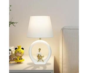 FLRXHK Creative Girl Reading Table Lamp Modern Simple Chambre Chevet Comptoir Lampe Lumière Luxe Haut de Gamme Art Déco Ornement Lampe de Table