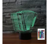 FLRXHK Lampe de table tactile en accordéon 3D avec télécommande, 16 couleurs optiques USB LED de nuit pour décoration de chambre cadeau pour enfants