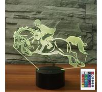 FLRXHK Veilleuse à illusion 3D tactile avec télécommande 16 couleurs optique USB LED pour enfants, décoration de chambre