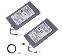 FLSTOR Batterie de rechange pour PS3, 1800 mAh, 3,7 V, LIP1359, pour manette sans fil PlayStation 3 Dualshock 3, CECHZC2E, CECHZC2U, avec câble, 2 pièces