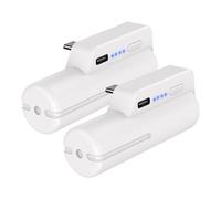 FLSTOR Batterie portable 5000 mAh pour casques Meta Quest 2 VR, chargeur rapide ultra léger avec autonomie de 3 heures, compatible avec les appareils Elite Strap et USB-C (2 unités)