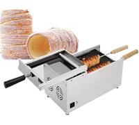 FLTRGO Four à gâteaux électrique Commercial à cheminée, Machine à Glaces en Forme de Cornet avec 2 Barres en Acier Inoxydable, température réglable de 50 à 300 °C et minuterie de 0 à 5 Minutes ~/