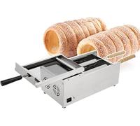 FLTRGO Four à Grill à Rouleau de gâteau à cheminée,Machine à collation de Cuisinier à cône de Gaufre,Griller à cône de crème glacée en Acier Inoxydable ~/