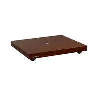 Fluance Base D’Isolation IB40 pour Platine - Plateforme en Bois Anti-Vibrations avec Pieds Réglables en Hauteur Et Niveau À Bulle - Clarté Sonore Améliorée - Compatibilité Universelle - Noyer Naturel