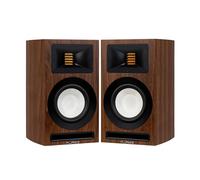Fluance Ri71 Enceintes stéréo d'étagère avec tweeters AMT haute performance, pilotes 5", amplificateur 120 W pour musique, platine, TV, PC - HDMI, Bluetooth, RCA et sortie caisson de basses (noyer)