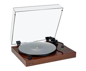 Fluance RT81+ Platine Vinyle Hi-FI - Cellule VM95E, Plateau Anti-Résonance, Tapis Acrylique, Préampli Phono, Socle Bois Massif, Pieds Réglables - Noyer