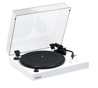 Fluance RT82 Platine Vinyle Haute Fidélité Référence avec Cellule Ortofon OM10, Contrôle de Vitesse, Socle en Bois MDF Haute Masse, Pieds Anti-Vibrations - Blanc Laqué