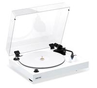 Fluance RT85 Platine Vinyle De Référence - Cellule Ortofon 2M Blue, Plateau en Acrylique, Contrôle De Vitesse, Socle en MDF Massif, Pieds D’Isolation Antivibrations - Blanc Piano