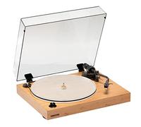 Fluance RT85N Platine Vinyle Haute Fidélité avec Nagaoka MP-110, Plateau Acrylique, Contrôle de Vitesse, Boîtier MDF et Pieds Amortisseurs - Bambou Naturel