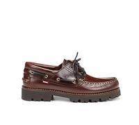 Fluchos | Mocasines | F0046 Pull CASTAÑO | Zapato de Piel de Vacuno de Primera Calidad | Cierre Cordones | Piso eva (45)