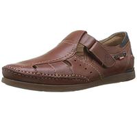 Fluchos Sandale semi-fermée en cuir pour homme Brun clair Bride Basse Taille 42