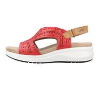 Fluchos - Sandales plates à velcro - Femme - Chaussures - Rouge - Taille: 39 EU