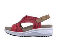 Fluchos Yagon : Sandales Pour Femme Semelles Amovibles Rouge Cuir F1481