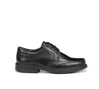 Fluchos | Zapato de Hombre | Clipper 9579 Cidacos Negro Zapatos Confort | Zapato de Piel de Ternera de Primera Calidad | Cierre Con Cordones | Piso de Goma Personalizado