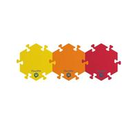 FluentPet HexTiles - Lot de 3 tapis parlants pour chien et chat - Chaque tapis peut contenir jusqu'à 6 boutons - Doux, durable, antidérapant - Cadeau pour les amoureux des animaux de compagnie