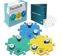 FluentPet Kit de Boutons parlants enregistrables pour Chien et Chat | Ensemble de Boutons parlants pour Chat et Chien avec 3 hexagones et 67 Autocollants Mots | 6 Boutons parlants pour la