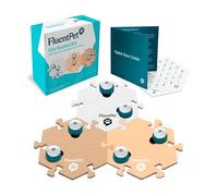 FluentPet Speak Up Kit de démarrage avec son plus clair orienté vers le haut - 6 boutons enregistrables pour chiens et 3 carreaux hexagonaux beiges | Ensemble de boutons de communication pour chien et