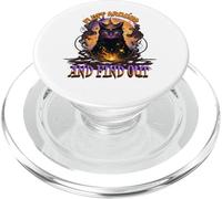 Fluff Around and Find Out. Cat Humor Sarcasm Funny Halloween PopSockets PopGrip pour MagSafe