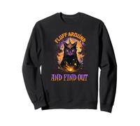 Fluff Around and Find Out. Cat Humor Sarcasm Funny Halloween Sweatshirt