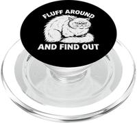 Fluff Around and Find Out Funny Angry Cat Humour Cat Lover PopSockets PopGrip pour MagSafe