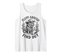 Fluff Around Find Out Angry Cat Cowboy Critter Western Débardeur
