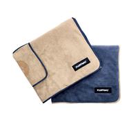 FLUFFINO® Set de 2 Serviettes pour Chiens 120 x 70 cm pour Chiens de Taille Moyenne & Grande, extrêmement absorbantes et Douces | Lavable à 60°C, Serviette en Microfibre à séchage Rapide