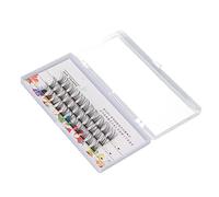 Fluffy 14 Mm Faux Cils Individuels - Extensions de Cils en Grappes 3D Bouclées - Usure Confortable, Look Naturel, Fibre Chimique Douce pour le Maquillage des Yeux (Style naturel)