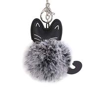 Fluffy Artificielle Fourrure Chat Porte-clés Pendentif Bijoux De Mode Sac Accessoires Suspendre Élégant et PopulaireDurabilité