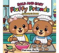 Fluffy Friends - Bold and Easy Coloring Book (Italiano): Un libro da colorare adorabile con 50 illustrazioni di amici pelosi, perfetto per chi ama gli animali e il relax!