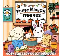 Fluffy Magical Friends - Cozy Fantasy Coloring Book: Cute Animal Magic, Relaxing Scenes & Whimsical Adventures for Adults & Teens (Stress Relief Edition)