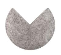 fluffy® Tapis de Bain en Microfibre pour Les douches d'angle (Rond | Dimensions Intérieures 45 x 45 cm, Gris)