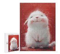 Fluffy White Bunny Puzzle 1000 Pièces Educa Jouet en Bois Cadeau Unique Décoration Intérieure Jeu Éducatif Challenge Toy Adultes Et Enfants À Partir De 14 Ans 500 PCS