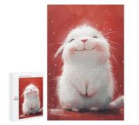 Fluffy White Bunny Puzzle 1000 Pièces Educa Jouet en Bois Cadeau Unique Décoration Intérieure Jeu Éducatif Challenge Toy Adultes Et Enfants À Partir De 14 Ans 1000 PCS
