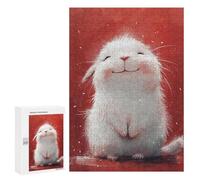 Fluffy White Bunny Puzzle 1000 Pièces Educa Jouet en Bois Cadeau Unique Décoration Intérieure Jeu Éducatif Challenge Toy Adultes Et Enfants À Partir De 14 Ans 300 PCS