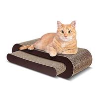 FluffyDream Grattoir 2 en 1 en carton pour chat, griffoir pour chat, patins durables pour éviter d'endommager les meubles