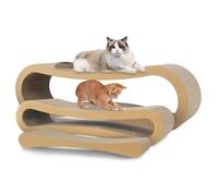 FluffyDream Griffoir 3 en 1 en carton pour chat, protection de meubles, tapis à griffer pour chat d'intérieur, forme infinie, XL