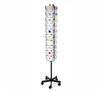 FLUHR DISPLAYS Présentoir carte postale en bronze | Support Carte avec 60 compartiments | Presentoir carte postale DIN A6 (105 x 148 mm) | Porte carte postale en format portrait et paysage