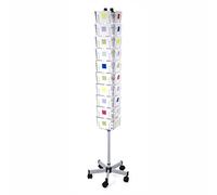 FLUHR DISPLAYS Présentoir pour cartes postales en argent/bronze, disponible en différents modèles (argenté, 40 compartiments, format A6, paysage)