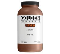 Fluid Acrylics by GOLDEN, Azo Gold, Flacon de 950 ml, peinture acrylique professionnelle, transparent