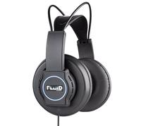Fluid Audio Focus Studio Headphones (Over-Ear Design, 50mm Neodymium Drivers, incl. 3m Cable, 6.3mm Adapter, Travel Bag, Headphones with Cable, High-End Headphones, Comfort Fit), Noir