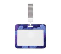 Fluid Lines Porte-badge coulissant en plastique rigide pour infirmières et bureau Violet