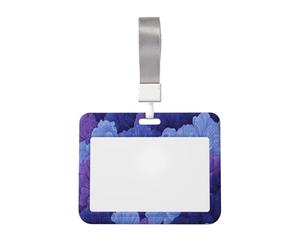 Fluid Lines Porte-badge coulissant en plastique rigide pour infirmières et bureau Violet