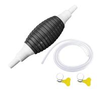 Fluid Transfer Pump - Rubber + PVC, Lightweight Portable Manual Car Transfer Pump | Double Check Valve Liquid Siphon Hose for Water, Oil, Petrol, Cars, Home, Workshop, Outdoor