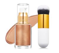 Fluide illuminateur léger pour le visage et le corps toute la journée - Formule douce pour la peau - Surligneur liquide pour occasions spéciales