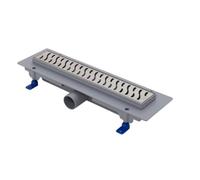Fluidmaster LIV VIBE Caniveau de douche en plastique - Grille 450 mm, écoulement 40 mm, hauteur 65 mm (réglable 65-87 mm), cadre 15 mm, débit 35-38 l/min (EN 1253-2), capacité de charge K3 (300 kg)