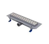 Fluidmaster SCHWAB ENERGY Caniveau de douche - Grille de 350 mm, écoulement de 40 mm, hauteur 65 mm (réglable 65-87 mm), cadre 15 mm, débit 35-38 l/min (EN 1253-2), capacité de charge K3 (300 kg)