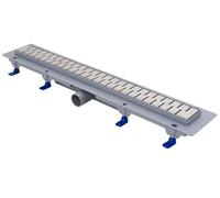 Fluidmaster SCHWAB ENERGY Caniveau de douche - Grille de 650 mm, écoulement de 40 mm, hauteur 65 mm (réglable 65-87 mm), cadre 15 mm, débit 35-38 l/min (EN 1253-2), capacité de charge K3 (300 kg)