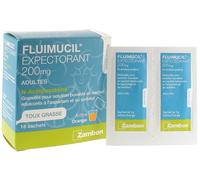 Fluimucil Expectorant 200mg Boîte de 18 sachets